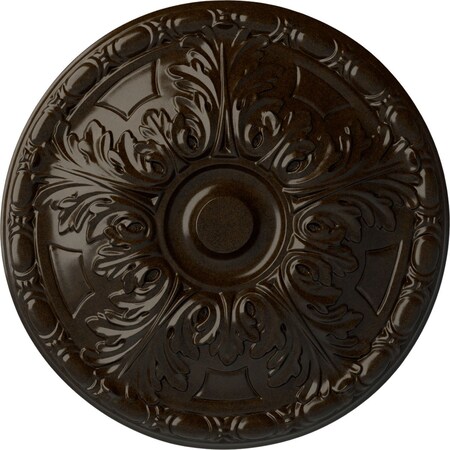 Granada Ceiling Medallion (Fits Canopies Up To 4 1/4), Hand-Painted Bronze, 15 3/4OD X 5/8P